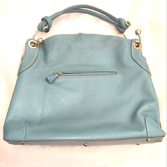 Anya Hindmarch Elrod Hibo Bag Petrol Blue Leather